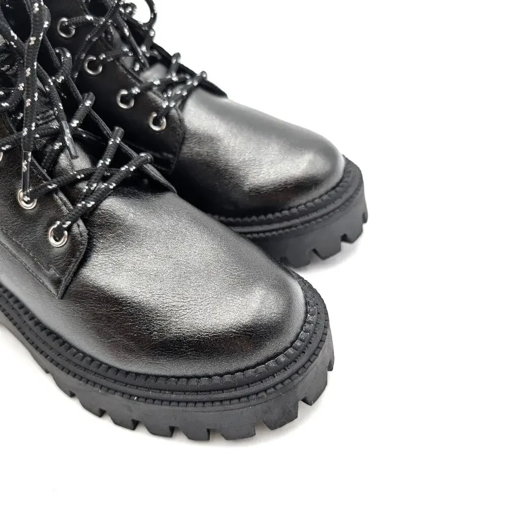 DV Dolce Vita Kamilla Lace-Up Fashion Boots Girl’s Black Size US3